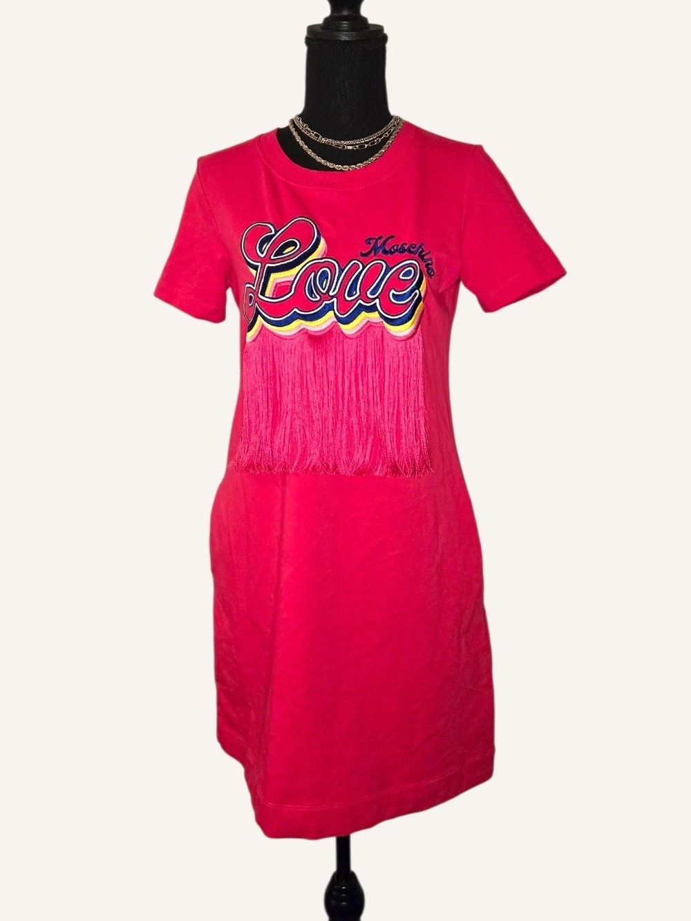 Moschino Love Pink Fringe T-Shirt Dress 🩷🩷🩷